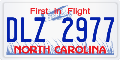 NC license plate DLZ2977