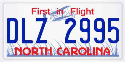 NC license plate DLZ2995