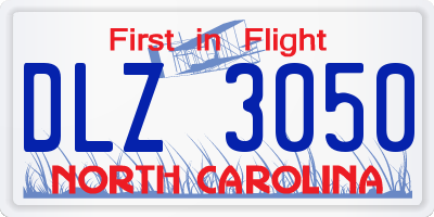 NC license plate DLZ3050