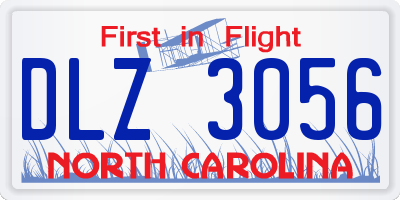 NC license plate DLZ3056