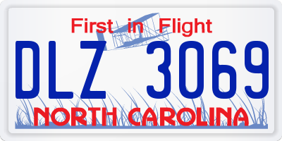 NC license plate DLZ3069