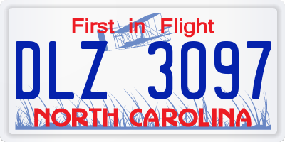 NC license plate DLZ3097
