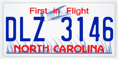 NC license plate DLZ3146