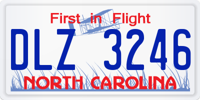 NC license plate DLZ3246