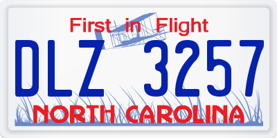 NC license plate DLZ3257