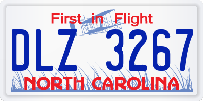 NC license plate DLZ3267