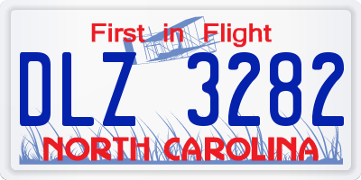 NC license plate DLZ3282