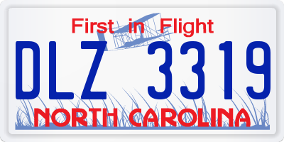 NC license plate DLZ3319