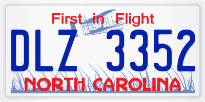 NC license plate DLZ3352