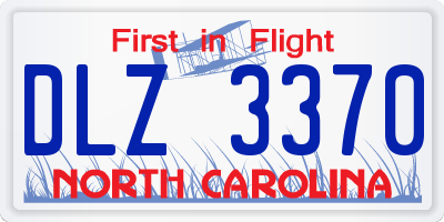 NC license plate DLZ3370