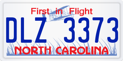 NC license plate DLZ3373