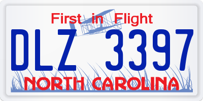 NC license plate DLZ3397