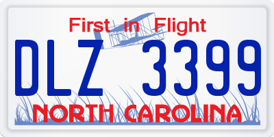 NC license plate DLZ3399