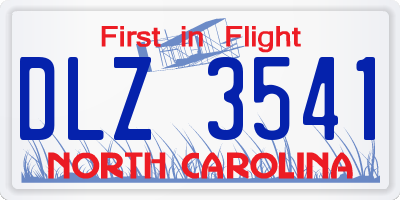 NC license plate DLZ3541