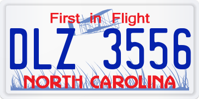 NC license plate DLZ3556