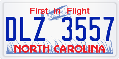 NC license plate DLZ3557