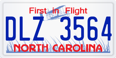 NC license plate DLZ3564