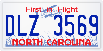 NC license plate DLZ3569
