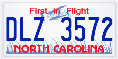 NC license plate DLZ3572