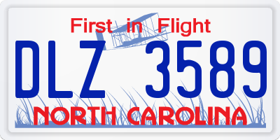 NC license plate DLZ3589