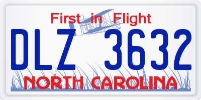 NC license plate DLZ3632