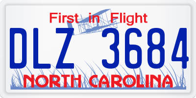 NC license plate DLZ3684