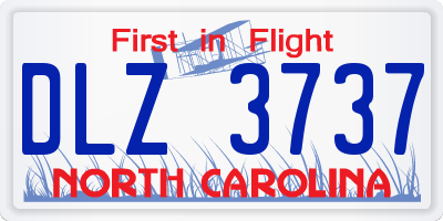 NC license plate DLZ3737