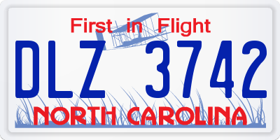 NC license plate DLZ3742
