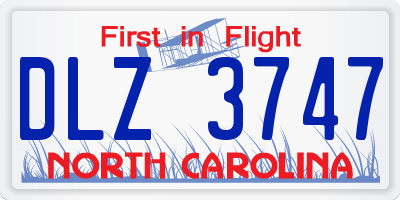 NC license plate DLZ3747