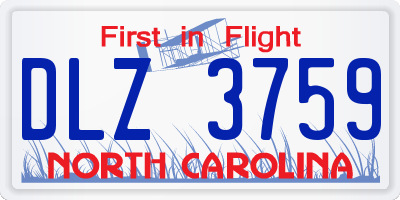 NC license plate DLZ3759