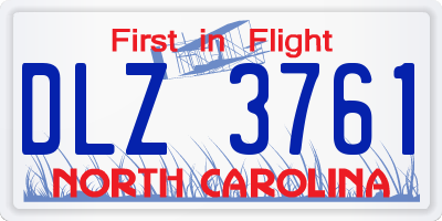 NC license plate DLZ3761