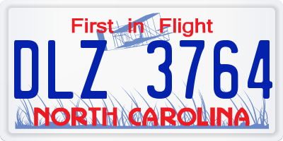 NC license plate DLZ3764