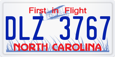 NC license plate DLZ3767