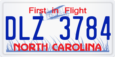 NC license plate DLZ3784