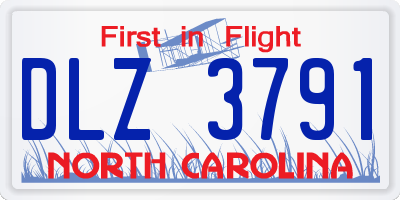 NC license plate DLZ3791