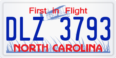 NC license plate DLZ3793