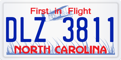 NC license plate DLZ3811