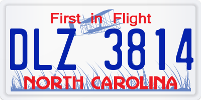 NC license plate DLZ3814