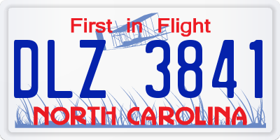 NC license plate DLZ3841