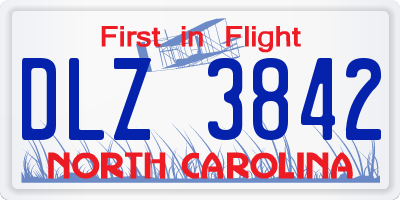 NC license plate DLZ3842