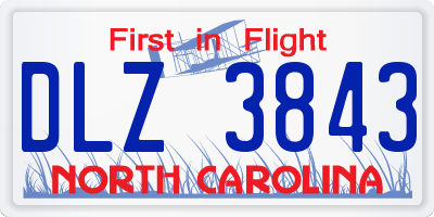 NC license plate DLZ3843