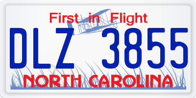 NC license plate DLZ3855