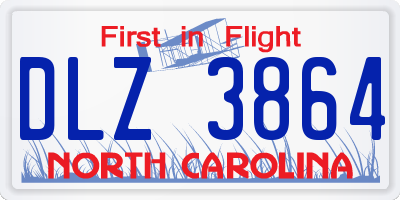 NC license plate DLZ3864