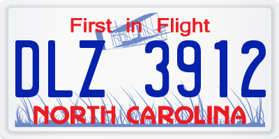 NC license plate DLZ3912