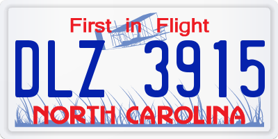 NC license plate DLZ3915