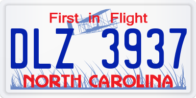 NC license plate DLZ3937