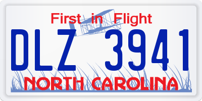 NC license plate DLZ3941