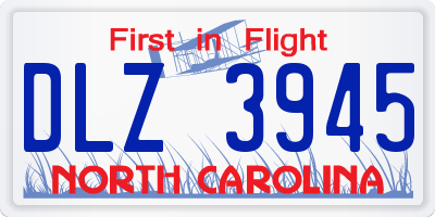 NC license plate DLZ3945