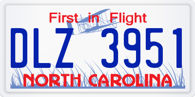 NC license plate DLZ3951