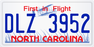NC license plate DLZ3952